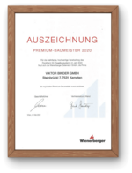 Auszeichnung PREMIUM-BAUMEISTER von Wienerberger Auszeichnung PREMIUM-BAUMEISTER von Wienerberger