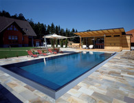 Umbau Gartenanlage Pool und Poolhaus